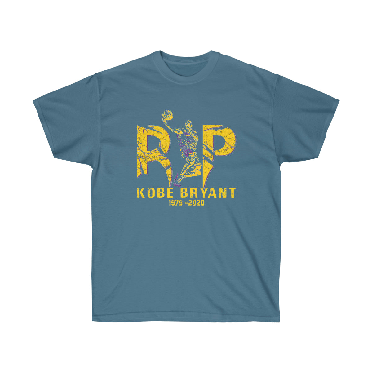 R.I.P Kobe Bryant Men T-Shirt - Indigo Blue, XL image