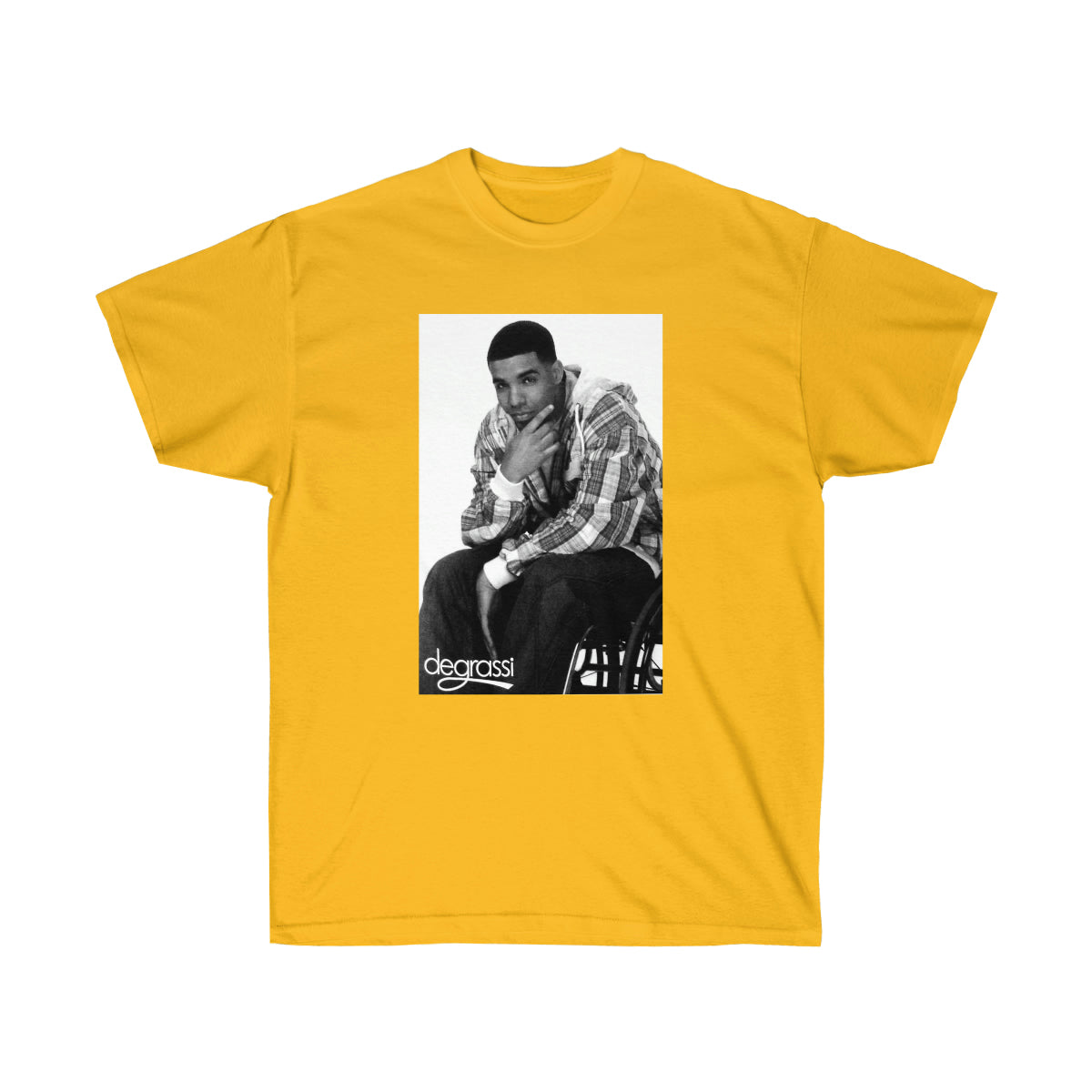 Rap Drake Degrassi Men T-Shirt - Gold, 3XL image