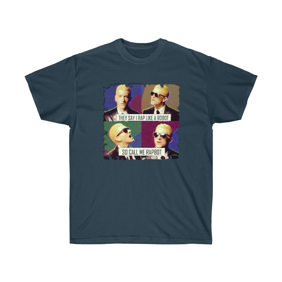 Call Me Rapbot Men T-Shirt - Blue Dusk, XL image