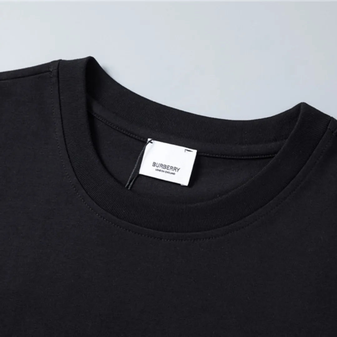BUR Check Label T-Shirt in Black - 383 - bbr0000383 image 6