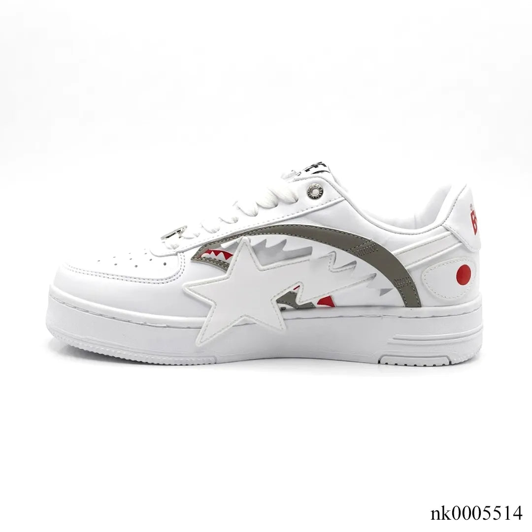 A Bathing Ape Bape Sta OS Shark White Shoes Sneakers - nk0005514 image 1