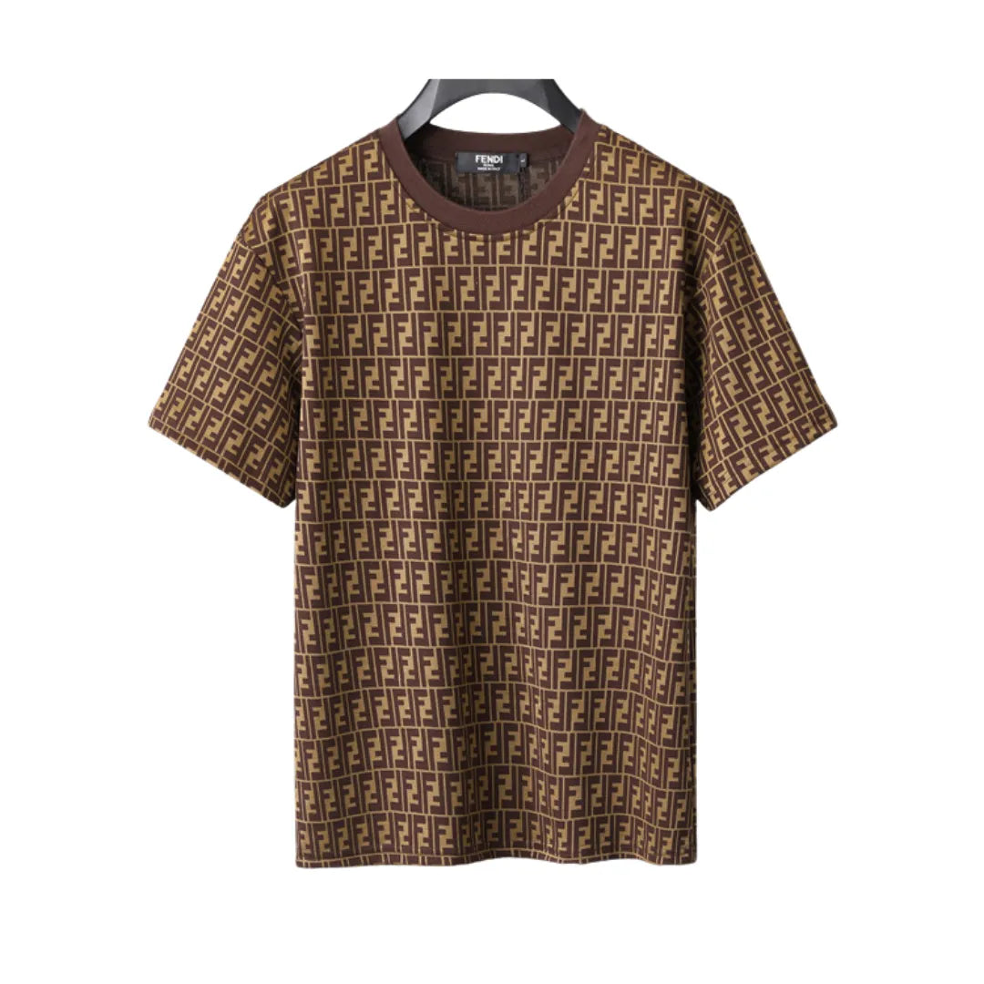 FD Diagonal FF Logo T Shirt in Brown - 78 - fd0000078 image 0