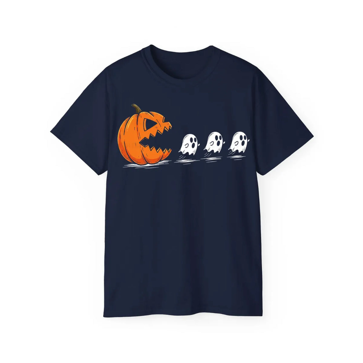 Halloween Pumpkin Chasing Ghost T-Shirt - POD0004 image