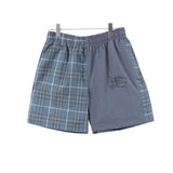 BUR Archive Check Panel Shorts in Blue - 375 - bbr0000375 image 0