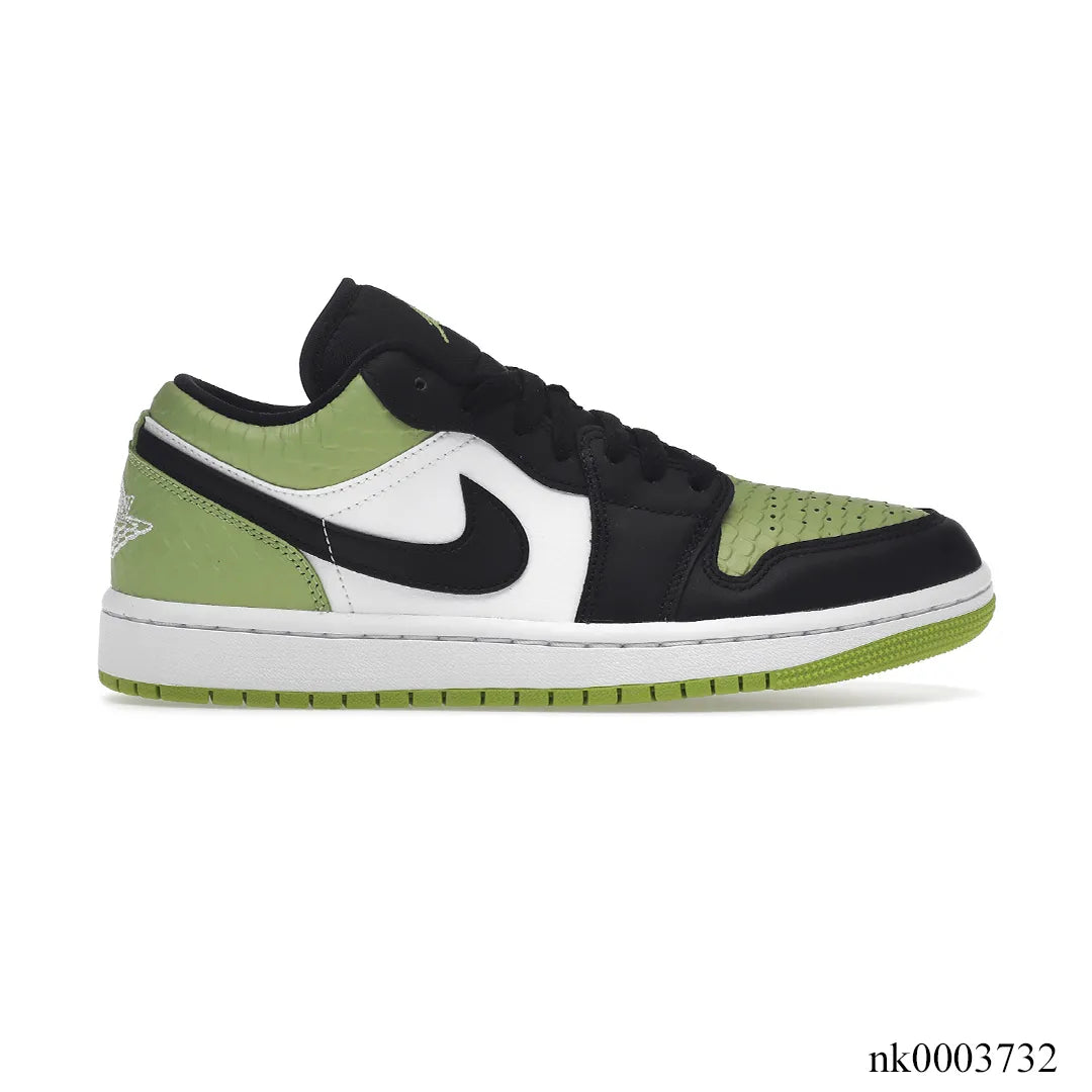 AJ 1 Low Snakeskin Vivid Green Shoes Sneakers – nk0003732