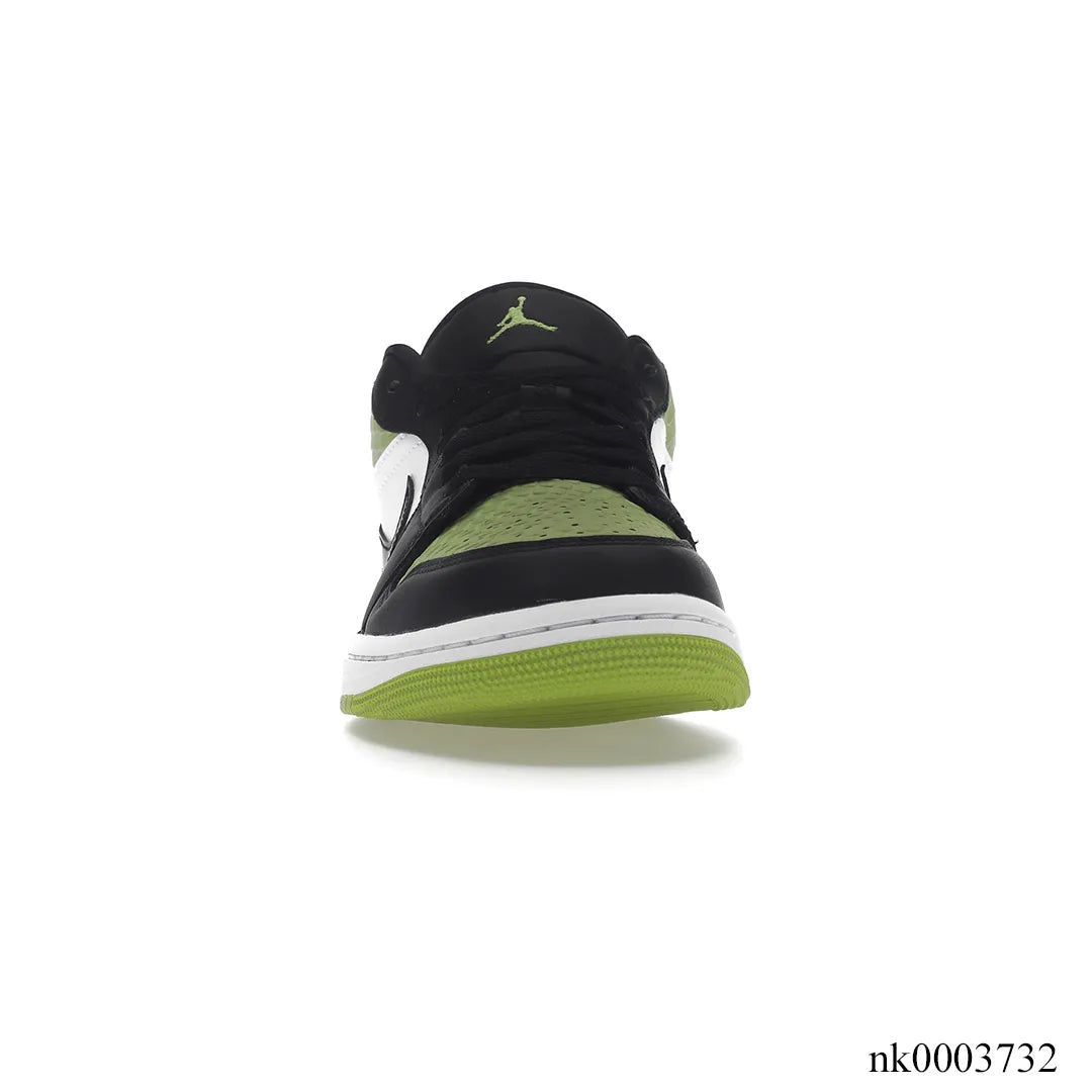 AJ 1 Low Snakeskin Vivid Green Shoes Sneakers – nk0003732