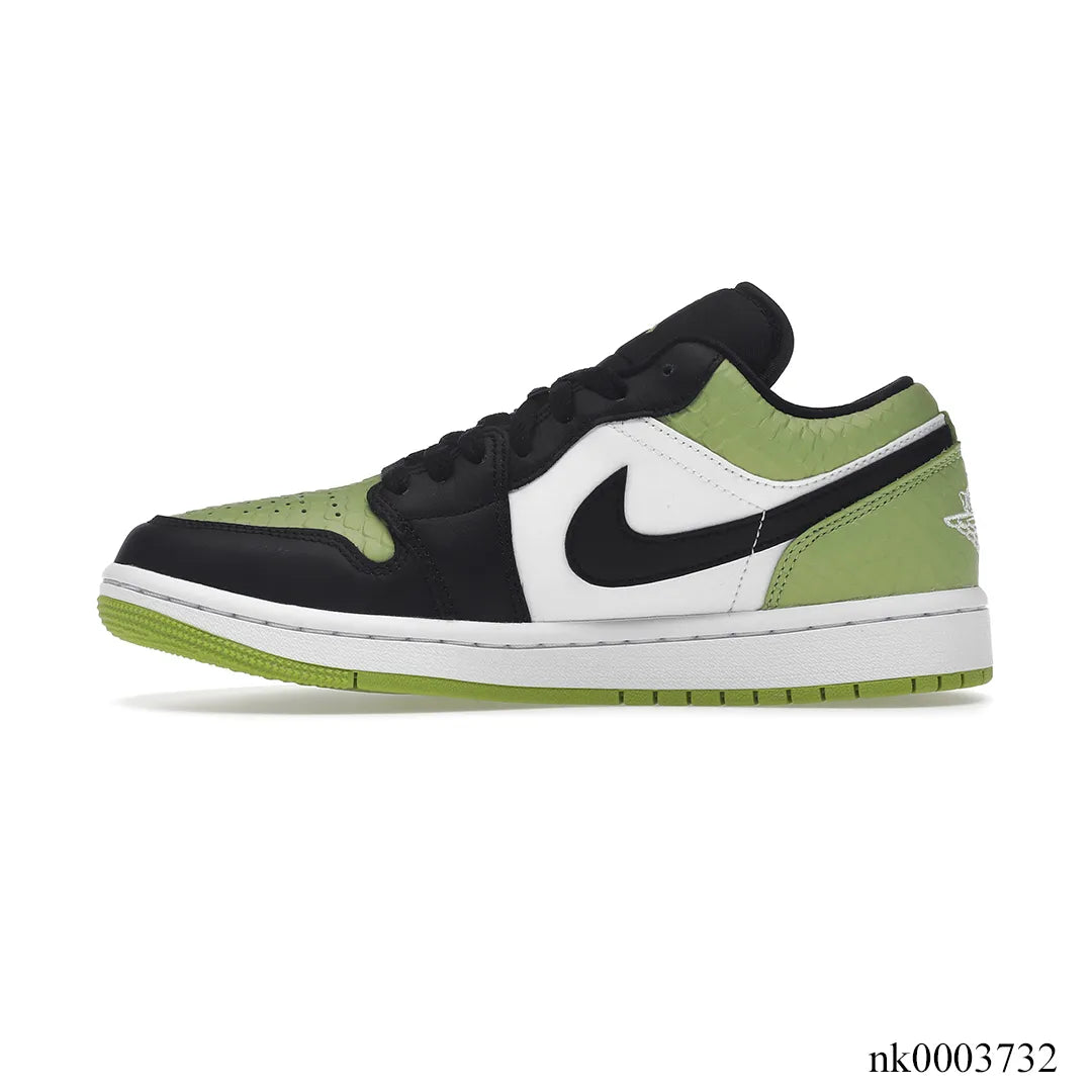 AJ 1 Low Snakeskin Vivid Green Shoes Sneakers – nk0003732