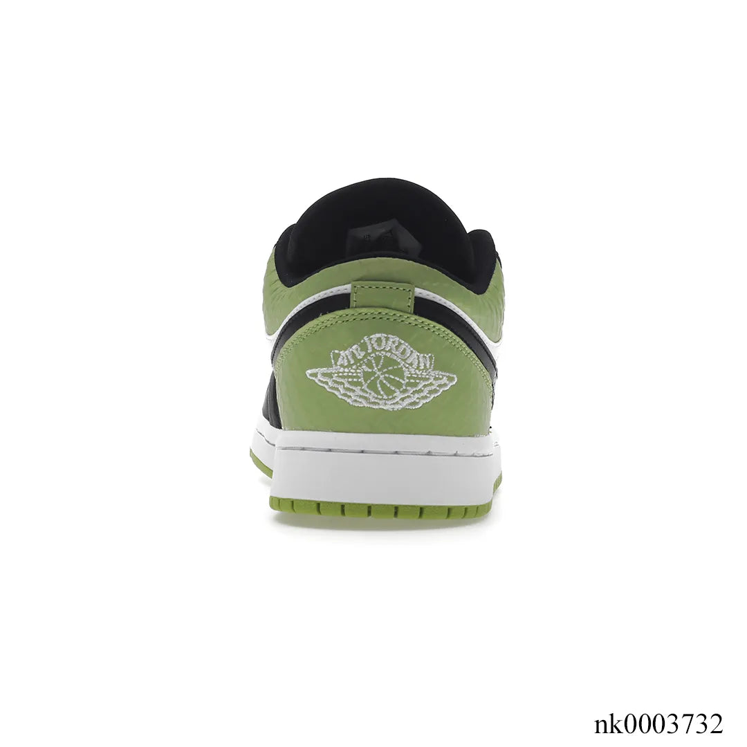 AJ 1 Low Snakeskin Vivid Green Shoes Sneakers – nk0003732