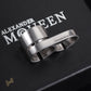 McQueen Double Logo-Engraved Antiqued Ring – MCQ0013