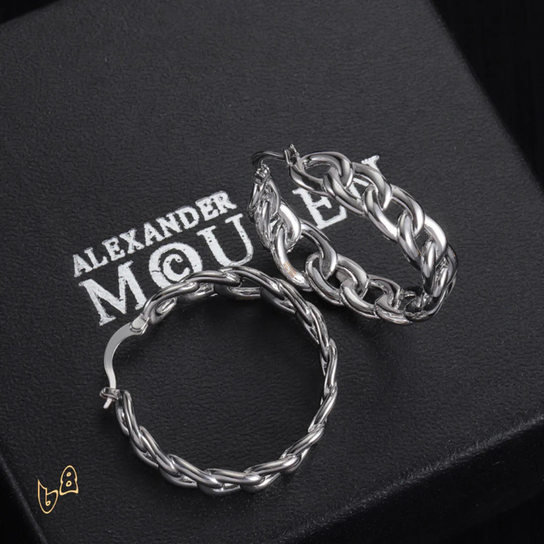 McQueen Silver Chain Earrings – MCQ0020