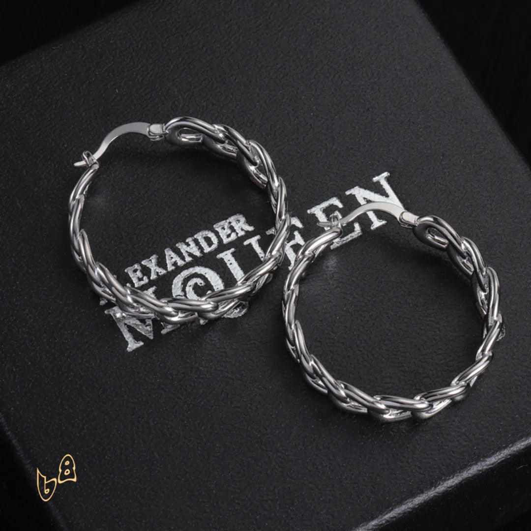 McQueen Silver Chain Earrings – MCQ0020