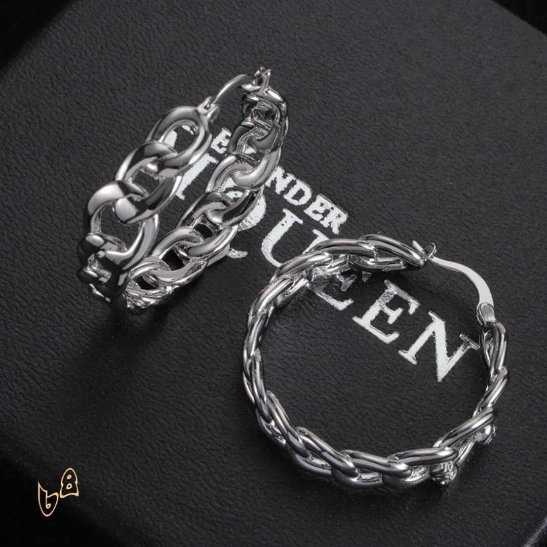 McQueen Silver Chain Earrings – MCQ0020