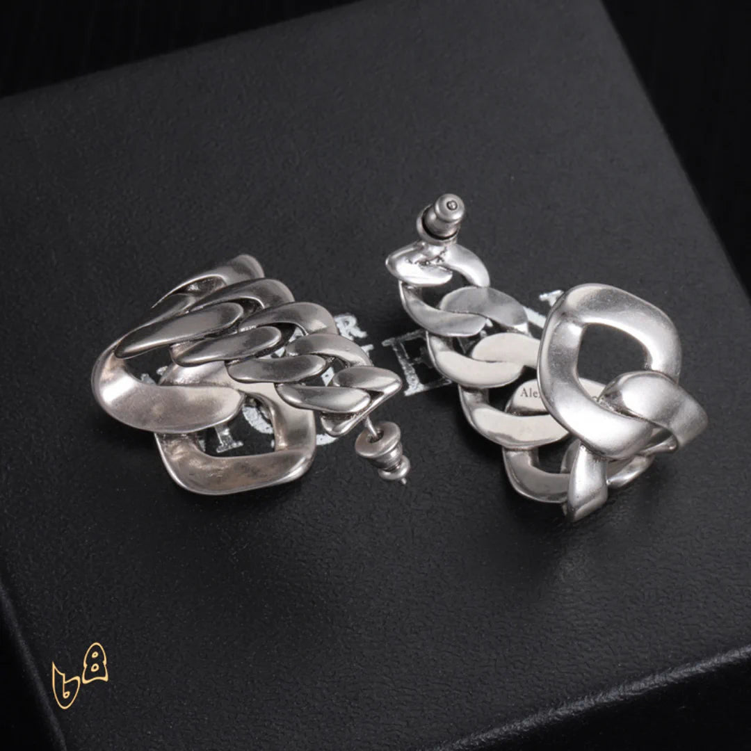 McQueen Chain-Shaped Hoop Earrings – MCQ0021