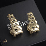 McQueen Chain-Shaped Hoop Earrings – MCQ0021
