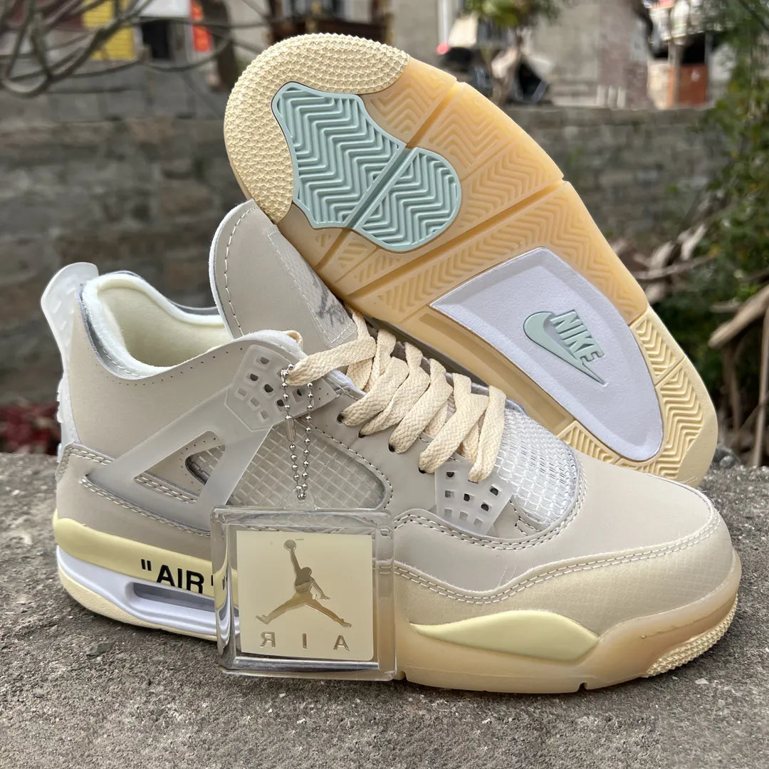 OW x AJ 4 Sail Shoes Sneakers – nk0001339