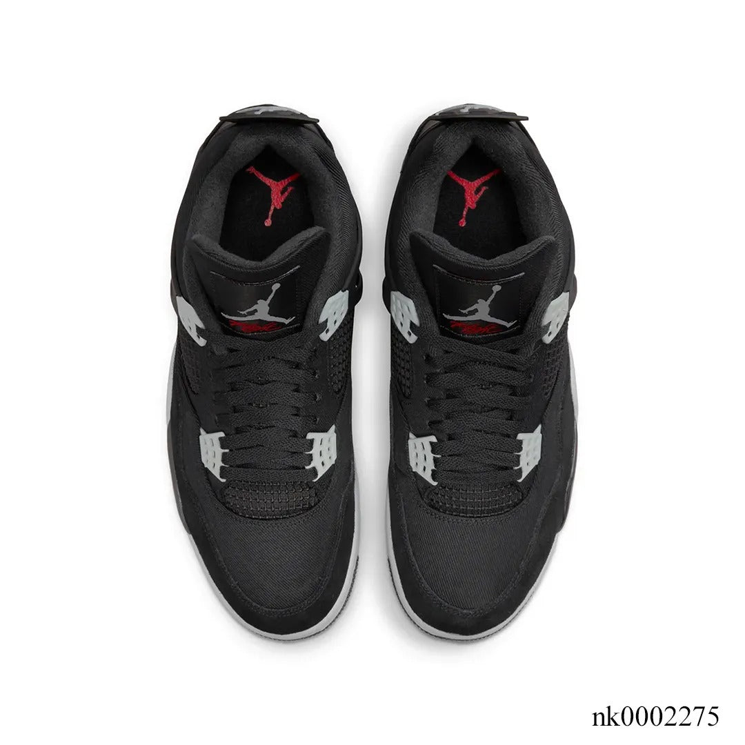 AJ 4 Retro Black Canvas Shoes Sneakers – nk0002275