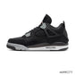 AJ 4 Retro Black Canvas Shoes Sneakers – nk0002275