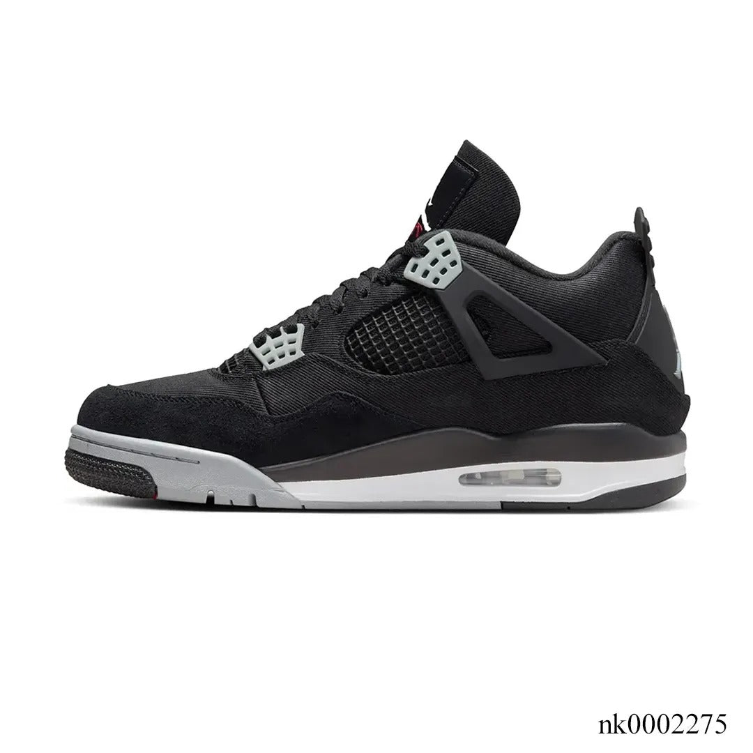 AJ 4 Retro Black Canvas Shoes Sneakers – nk0002275