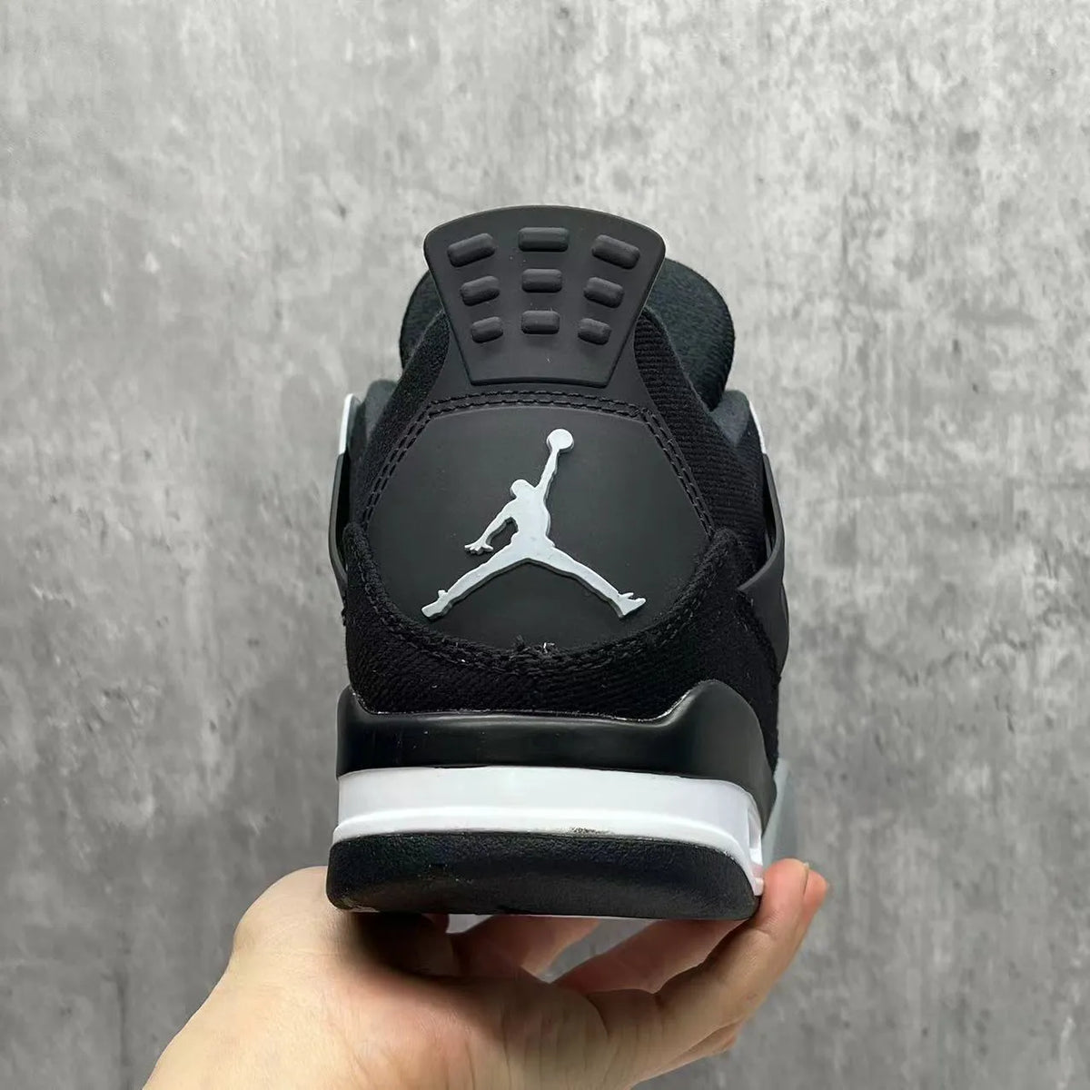 AJ 4 Retro Black Canvas Shoes Sneakers – nk0002275
