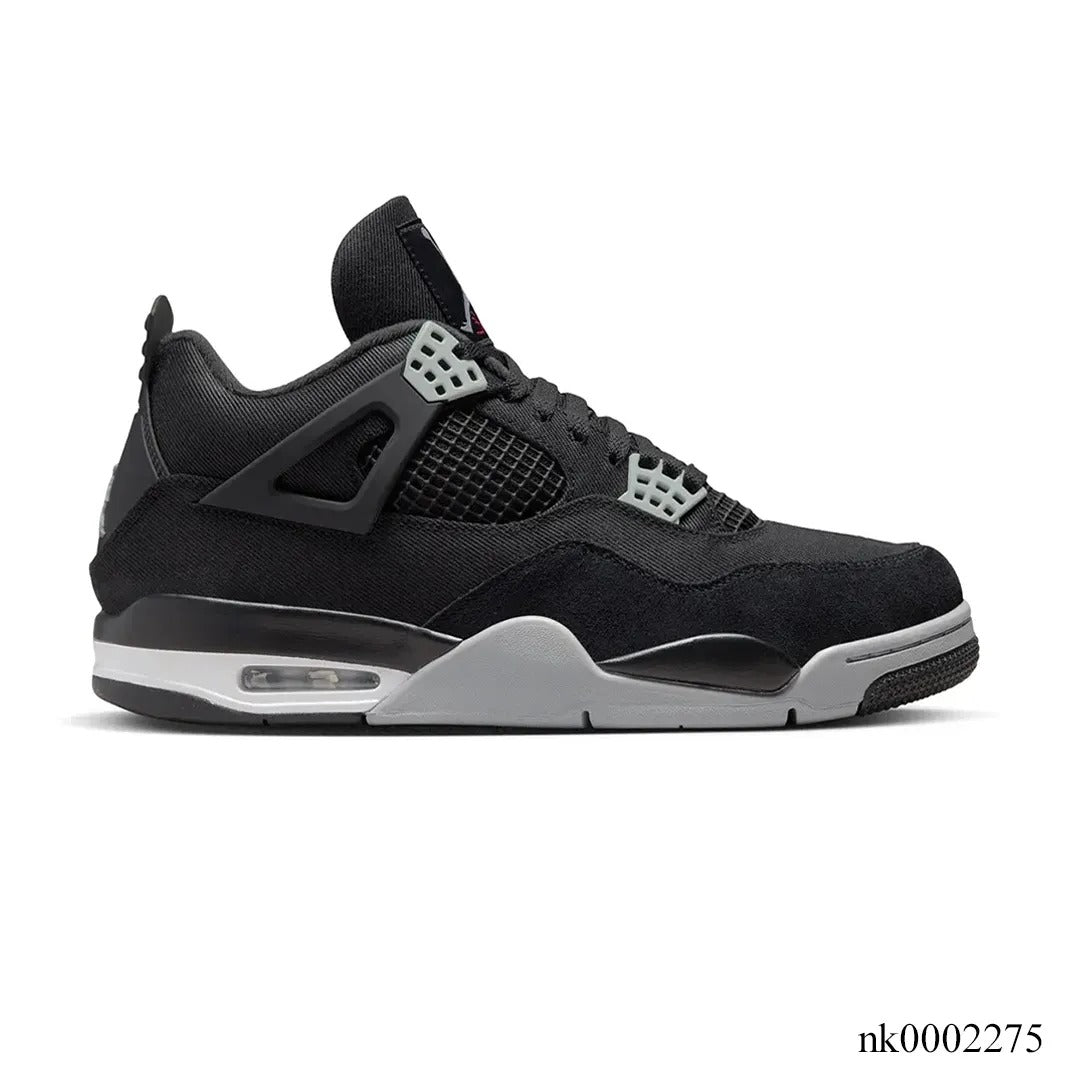 AJ 4 Retro Black Canvas Shoes Sneakers – nk0002275