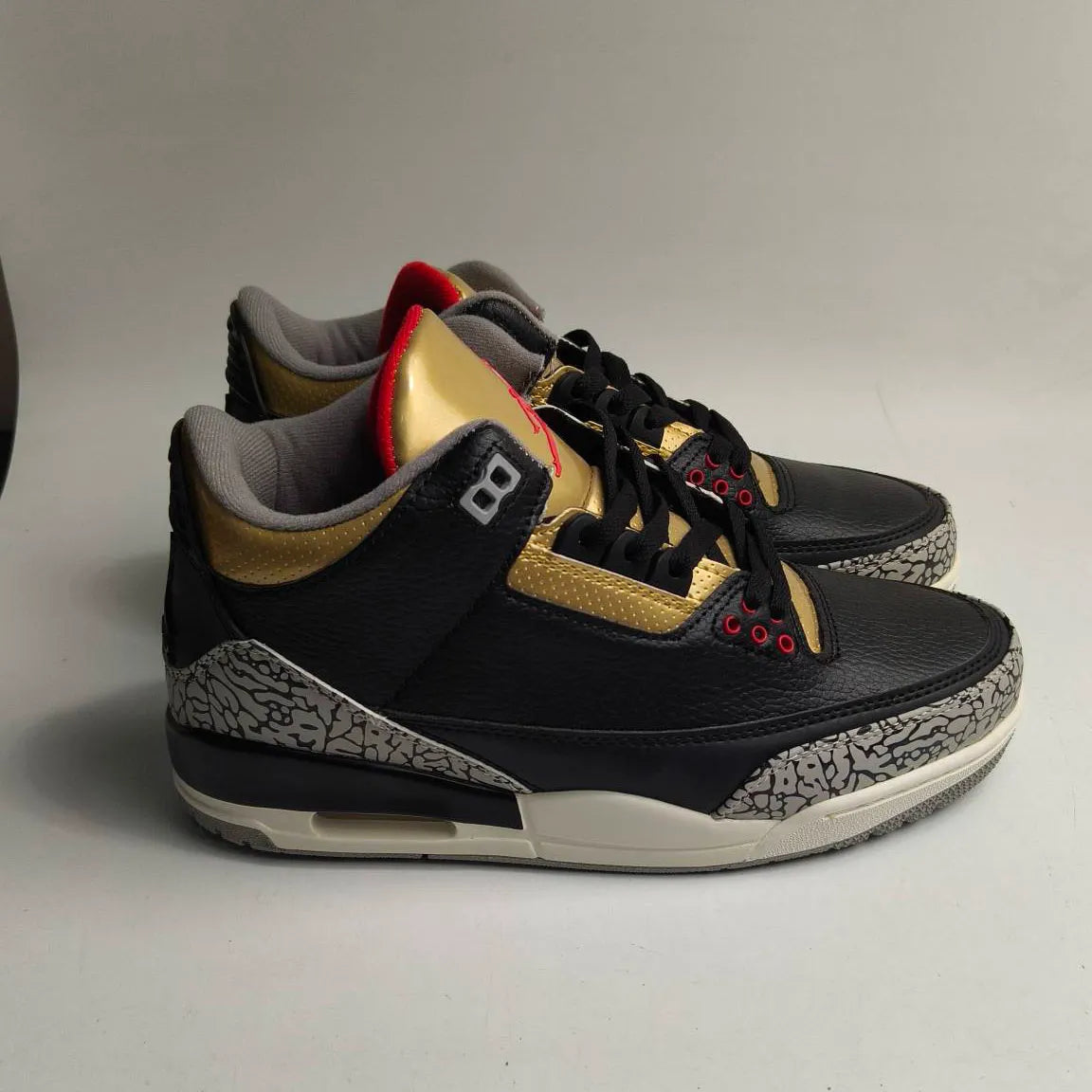 AJ 3 Black Gold Shoes Sneakers – nk0002295