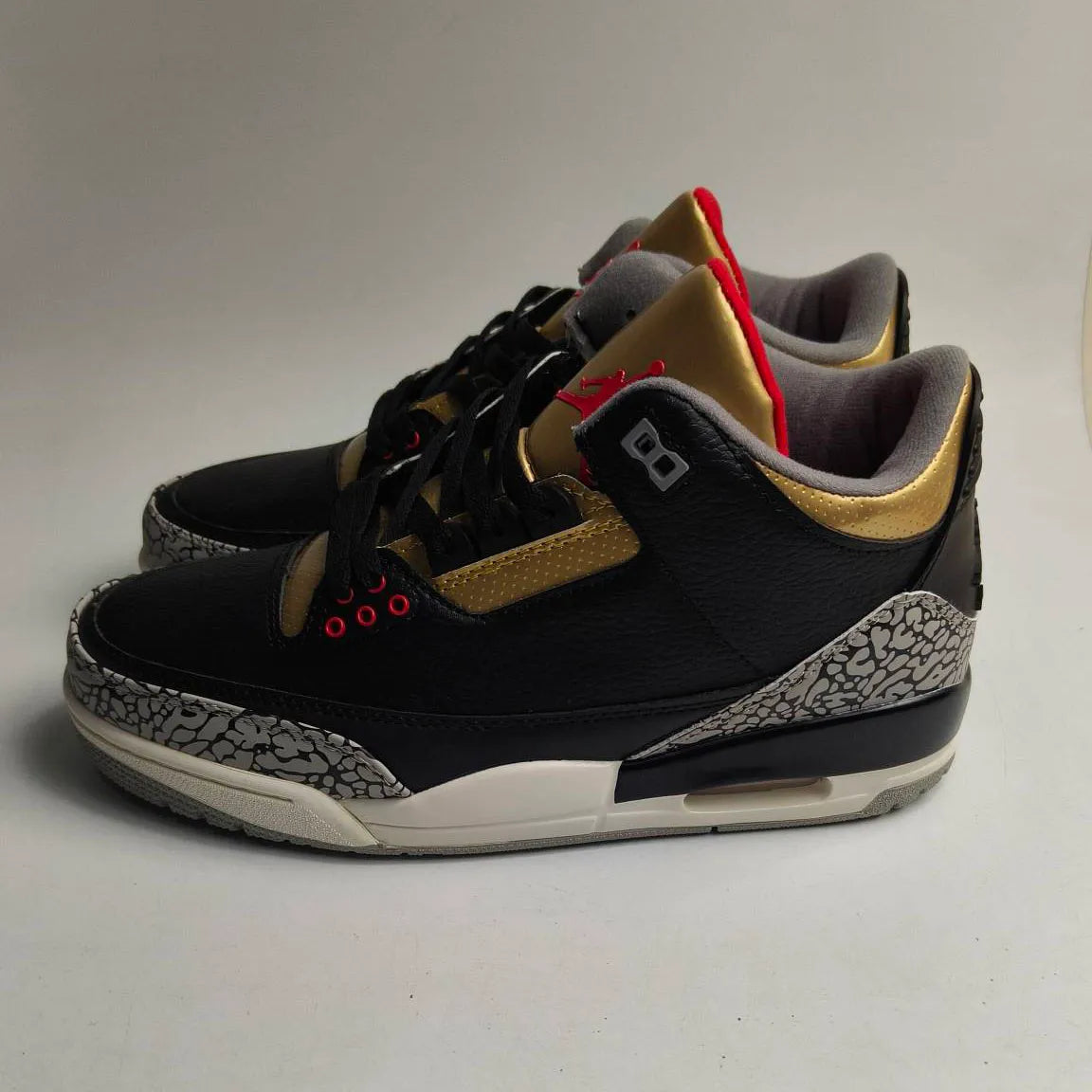 AJ 3 Black Gold Shoes Sneakers – nk0002295