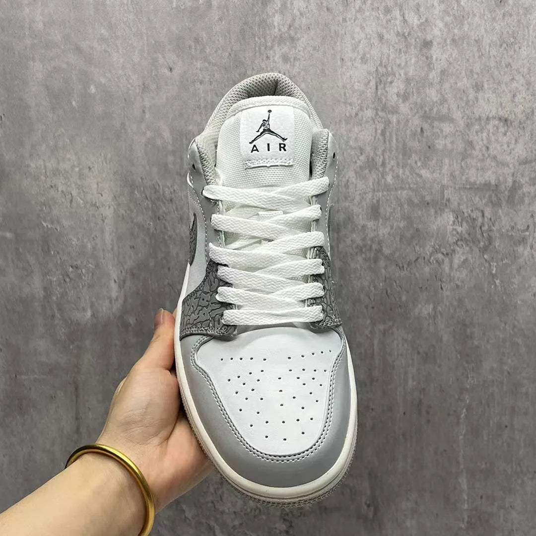 AJ 1 Low PRM Grey Elephant Print Shoes Sneakers – nk0002441