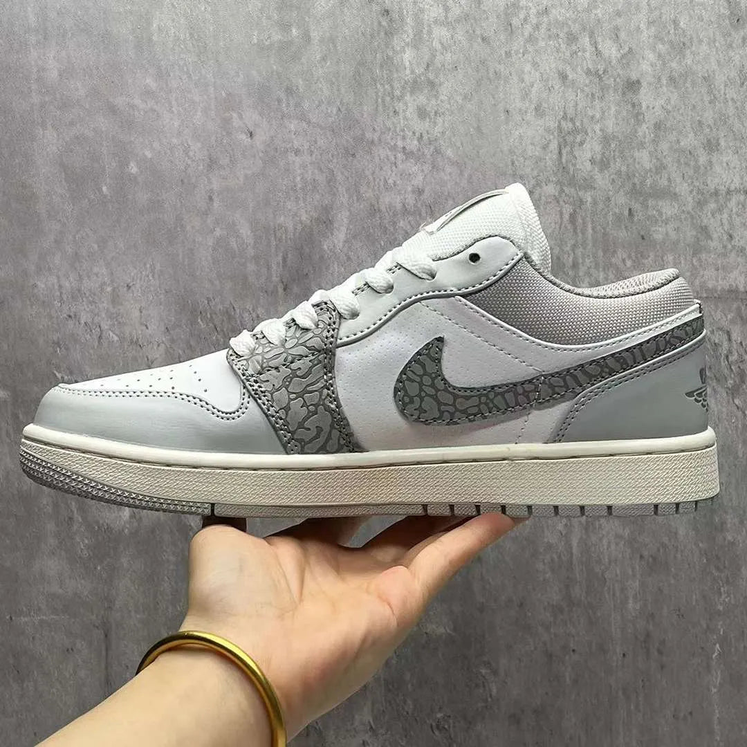 AJ 1 Low PRM Grey Elephant Print Shoes Sneakers – nk0002441