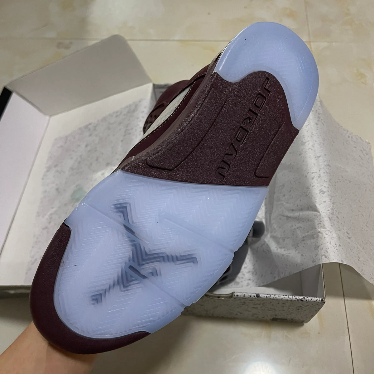 AJ 5 Burgundy Shoes Sneakers – nk0003082