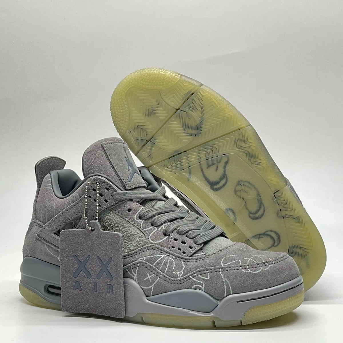 KAWS x AJ 4 Cool Grey Shoes Sneakers – nk0003104