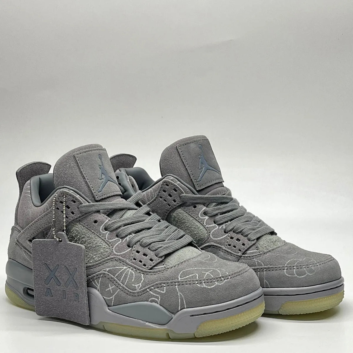 KAWS x AJ 4 Cool Grey Shoes Sneakers – nk0003104