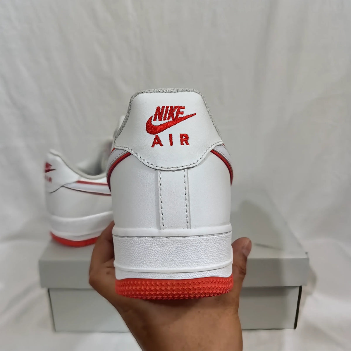 AF 1 Low White Picante Red Shoes Sneakers – nk0003173