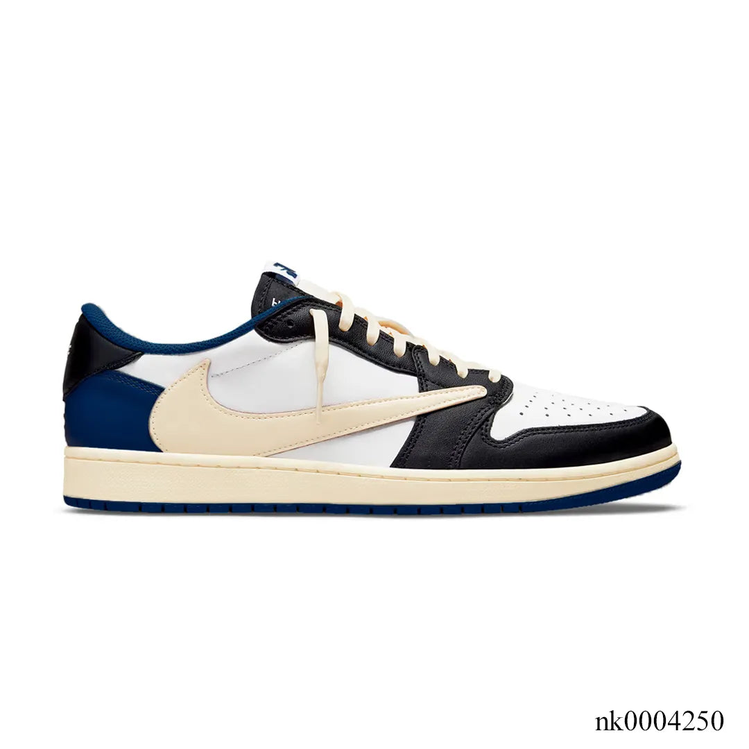 Travis Scott x Fragment x AJ 1 Low Dark Blue Shoes Sneakers – nk0004250