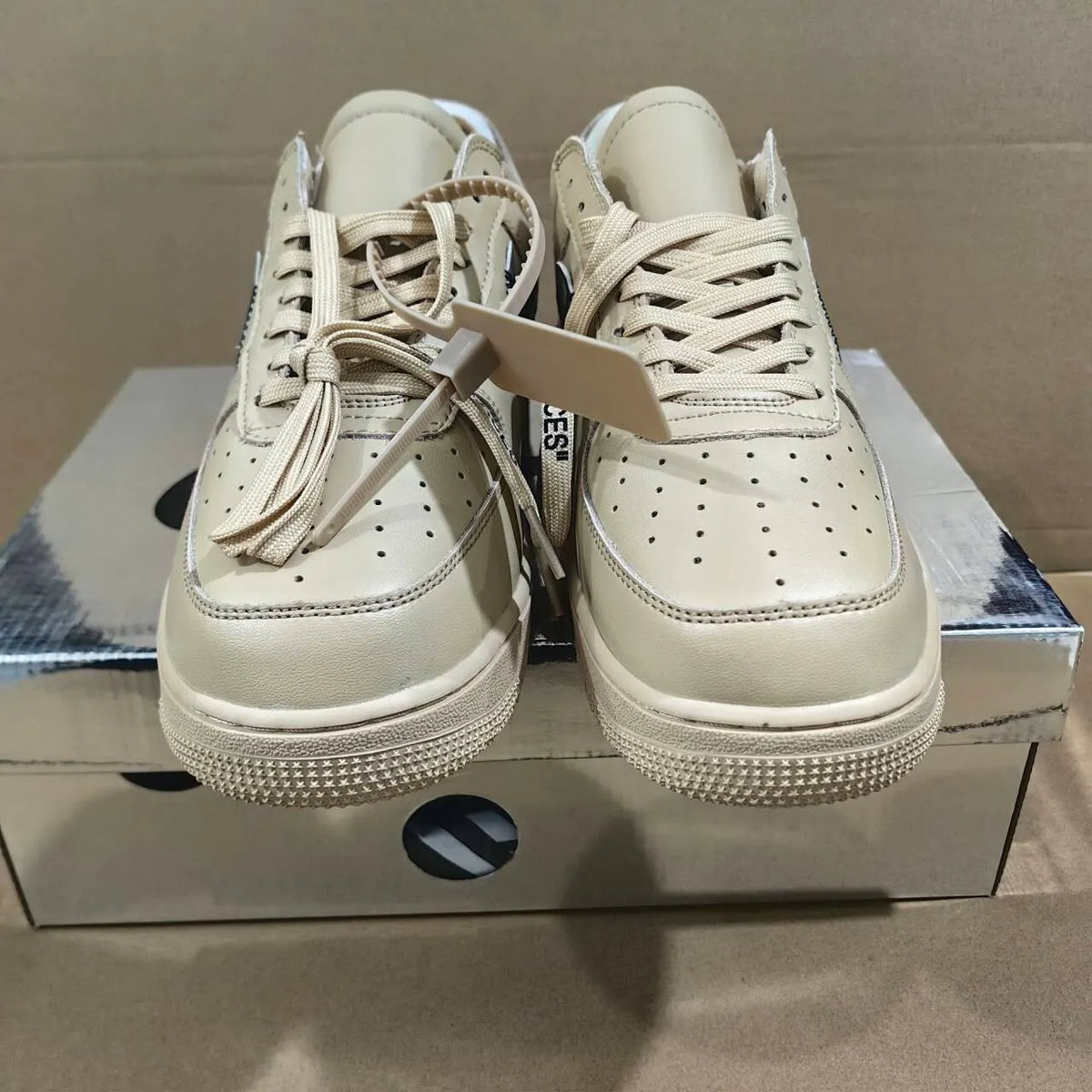 OW x AF 1 Low Sesame Shoes Sneakers – nk0004452