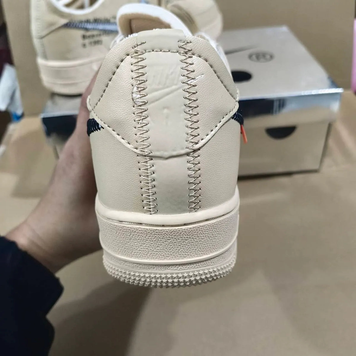 OW x AF 1 Low Sesame Shoes Sneakers – nk0004452