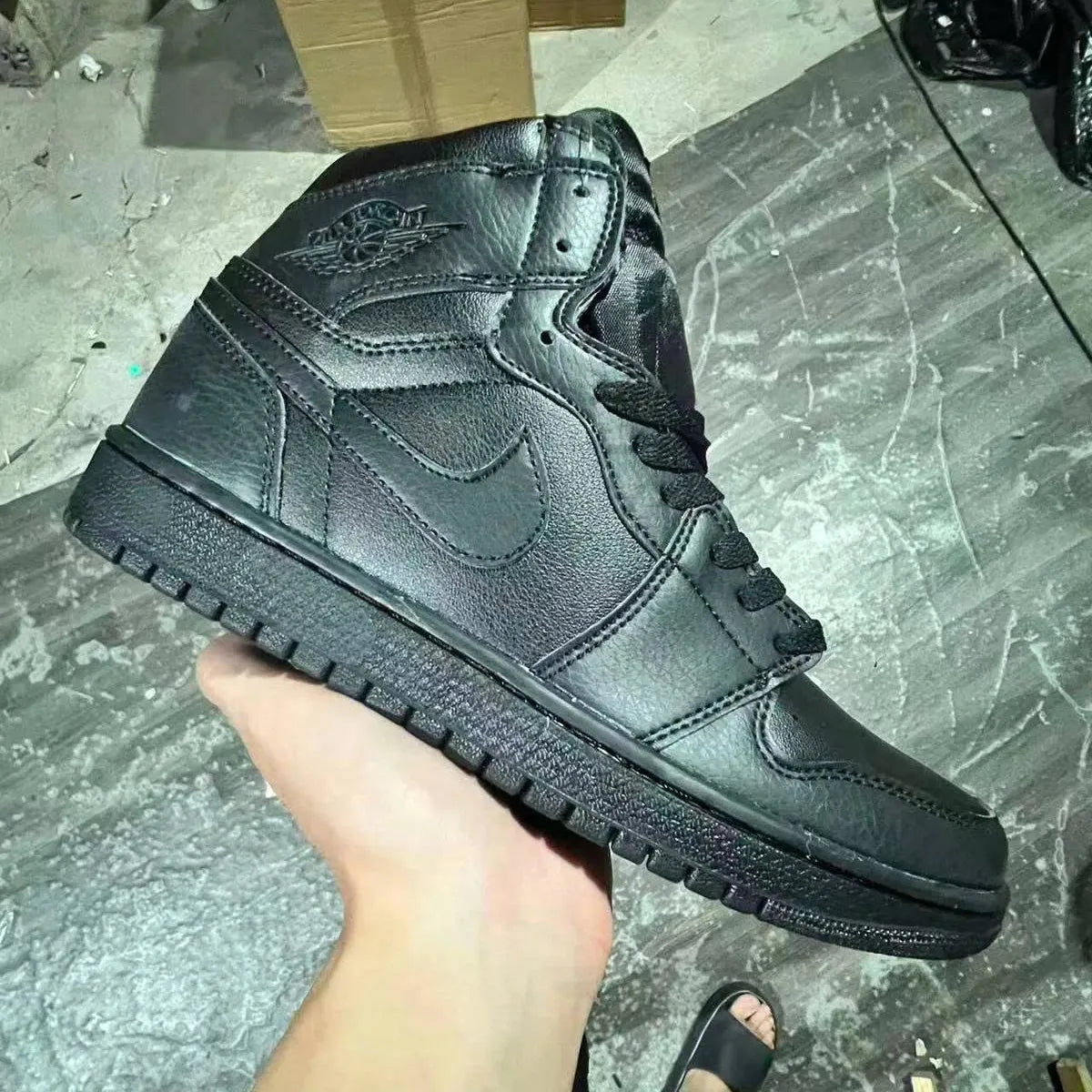 AJ 1 High OG Triple Black Shoes Sneakers – nk0004606