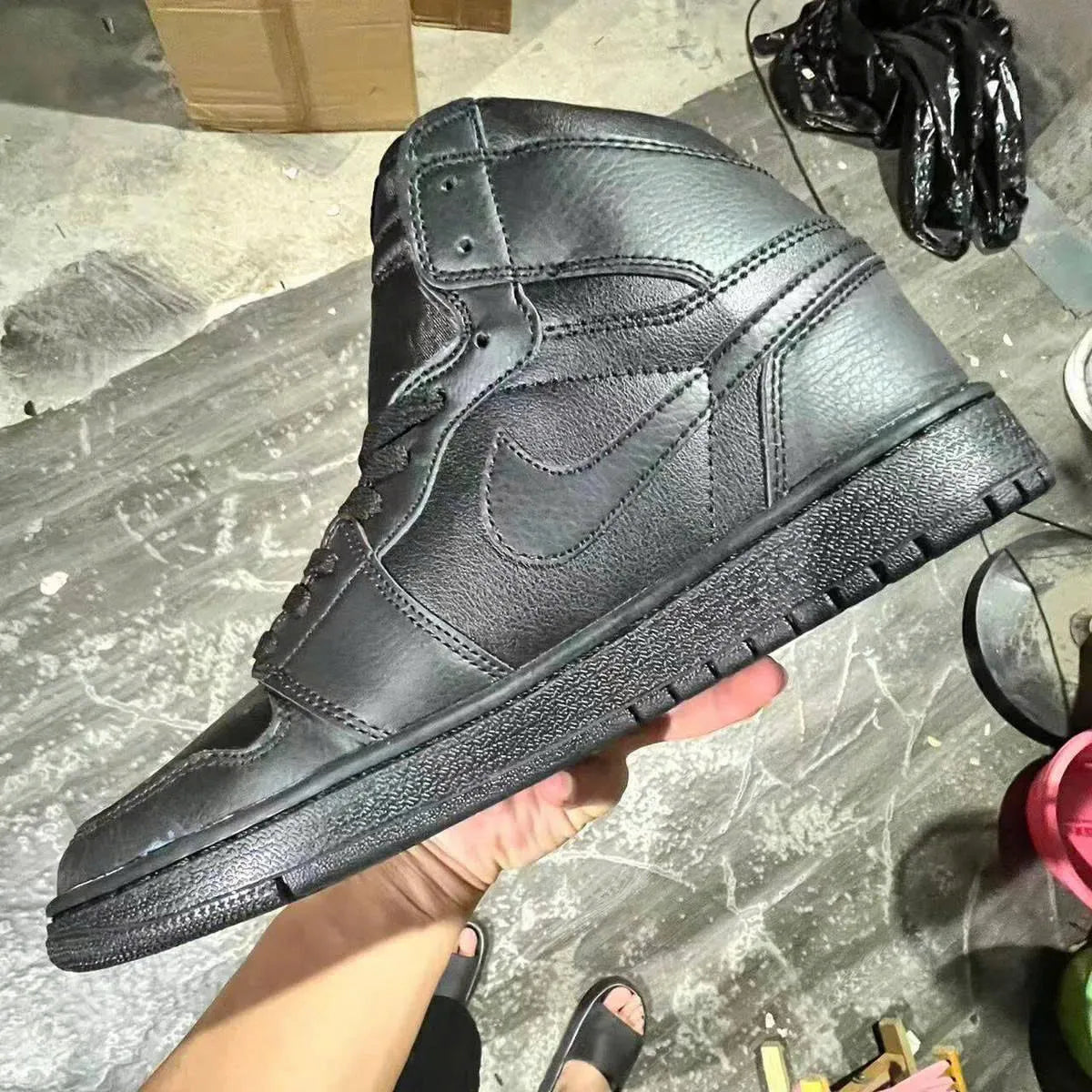 AJ 1 High OG Triple Black Shoes Sneakers – nk0004606