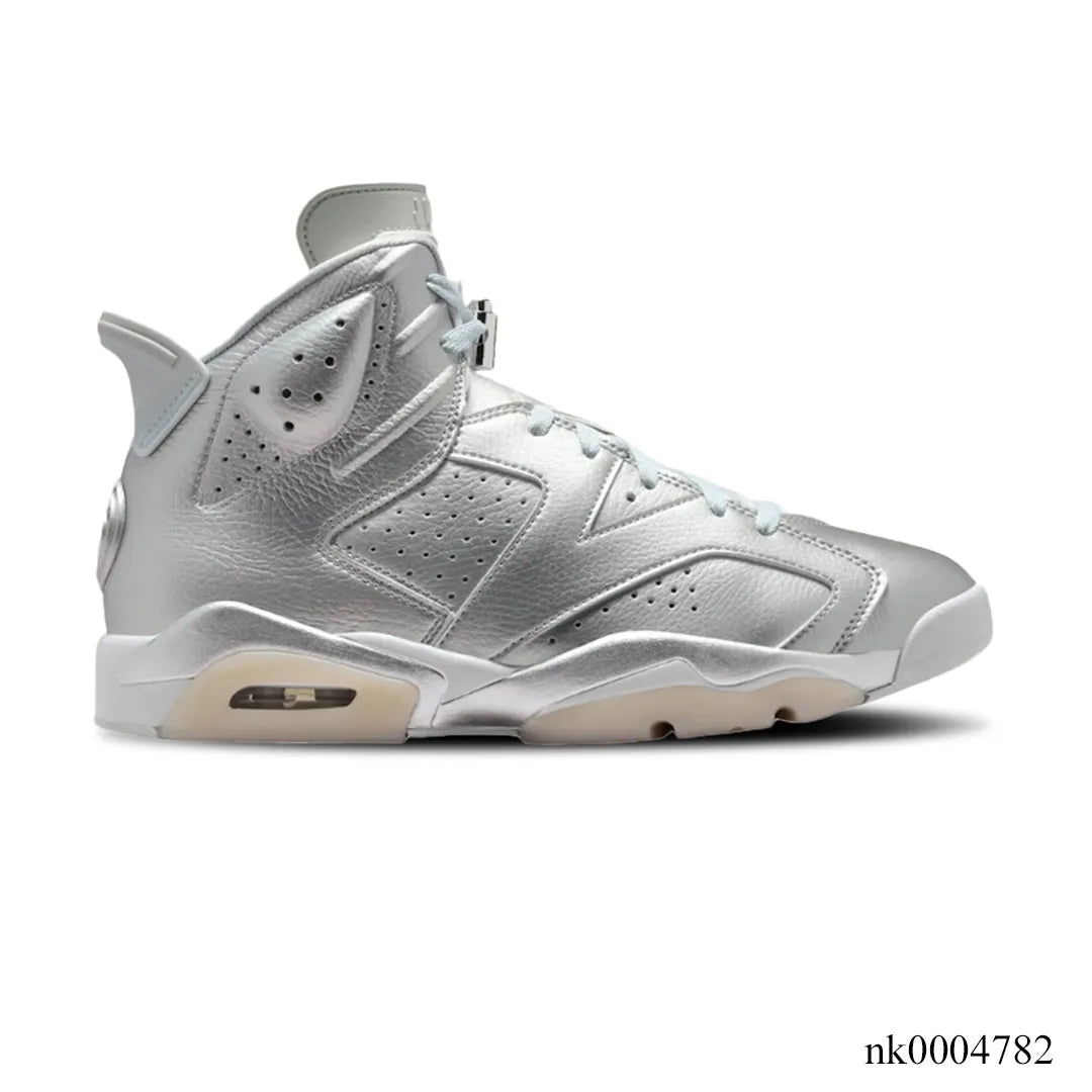 PSG x AJ 6 Metallic Silver Shoes Sneaker – nk0004782