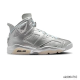 PSG x AJ 6 Metallic Silver Shoes Sneaker – nk0004782
