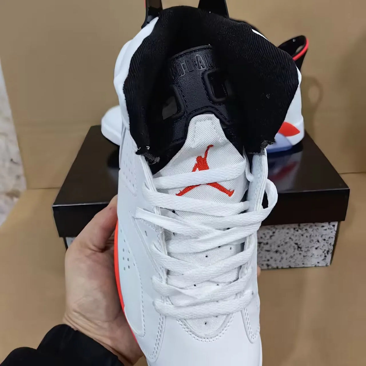 AJ 6 White Infrared Shoes Sneakers- nk0004813