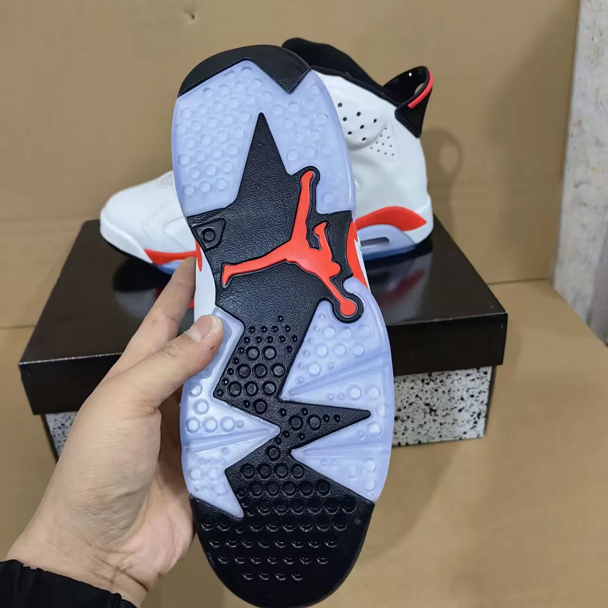 AJ 6 White Infrared Shoes Sneakers- nk0004813