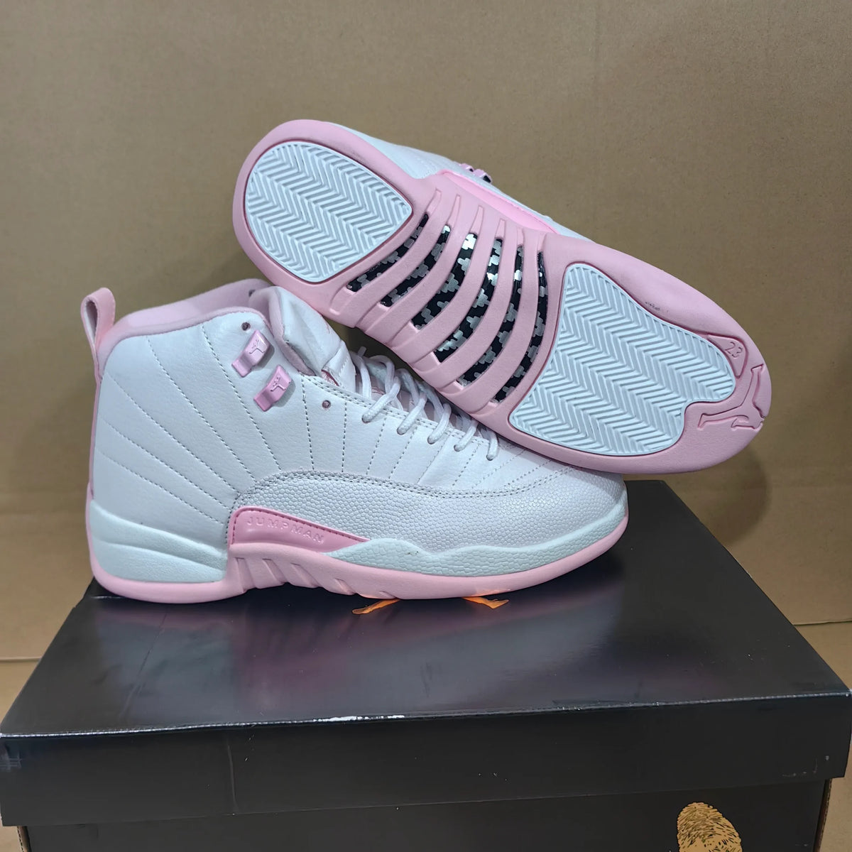 AJ 12 White Pearl Pink Shoes Sneakers – nk0004936