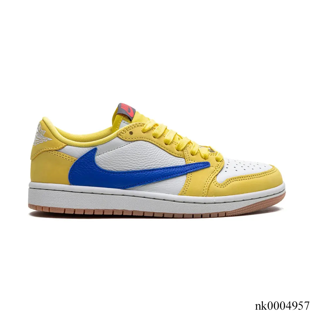 Travis Scott x AJ 1 Retro Low Canary Shoes Sneakers – nk0004957
