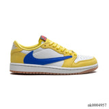Travis Scott x AJ 1 Retro Low Canary Shoes Sneakers – nk0004957