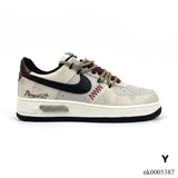 AF 1 Cream and Burgundy Shoes Sneakers – nk0005387