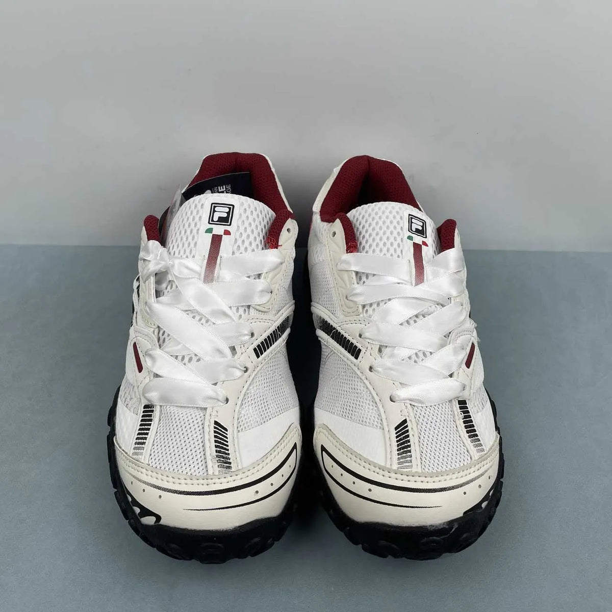 FL Echappe 2 White and Wine-Red Shoes Sneakers – nk0005392
