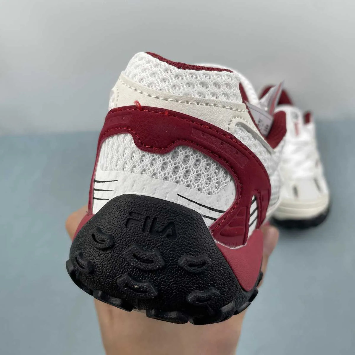 FL Echappe 2 White and Wine-Red Shoes Sneakers – nk0005392