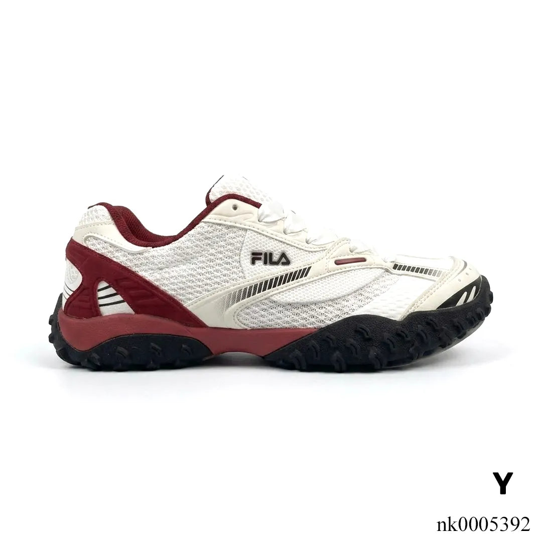 FL Echappe 2 White and Wine-Red Shoes Sneakers – nk0005392