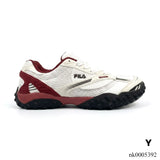 FL Echappe 2 White and Wine-Red Shoes Sneakers – nk0005392