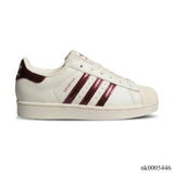 AD Superstar II Off White / Maroon / Gold Metallic Shoes Sneakers – nk0005446